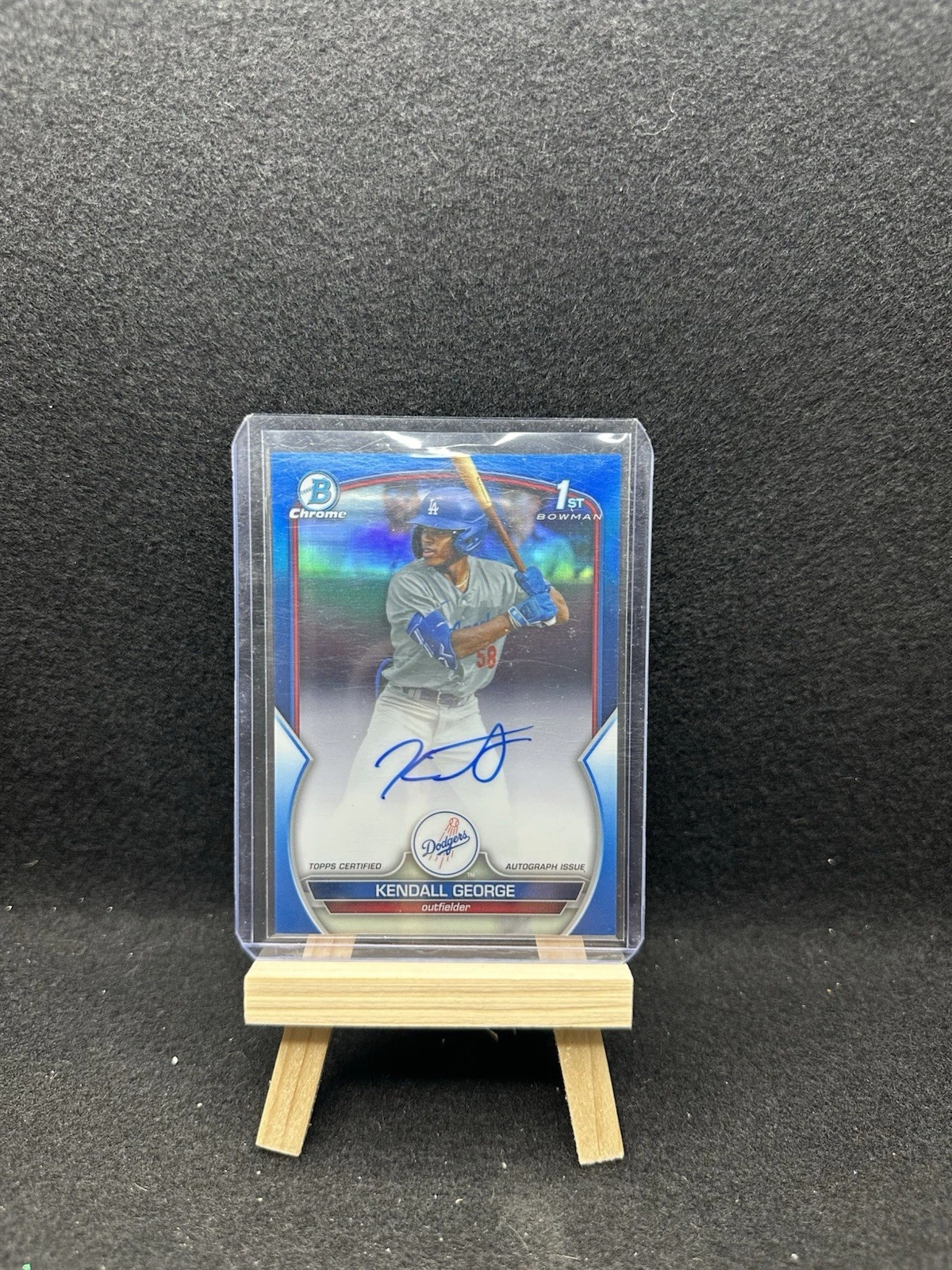 2023 Bowman Draft Kendall George Chrome Auto Blue Refractor 1st #078/150