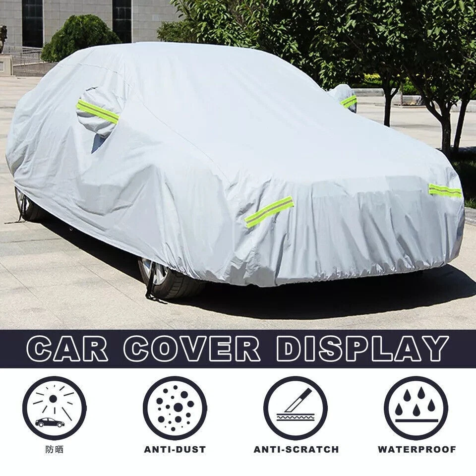 Full Car Cover Outdoor Waterproof Snow Rain Dust UV Protection For Chevrolet Car - Imagem 2 de 4