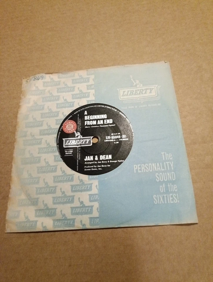Jan & Dean – A Beginning From An End  7".   NM - Image 2 of 4