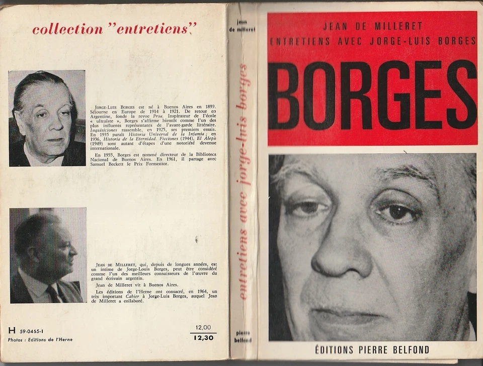 Entretiens avec Jorge-Luis BORGES .MILLERETJean de Edité par Éditions P. Belfond - Photo 1/1