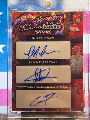 Leaf 2023 Vivid Colorful Combos CCT-7 Dunn/Stafura/Encarnacion-Strand Auto 3/3