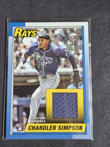 Topps 2025 Chandler Simpson Tampa Bay Rays 1990 Relic Rookie #90RU-CSI (77) - Picture 1 of 5