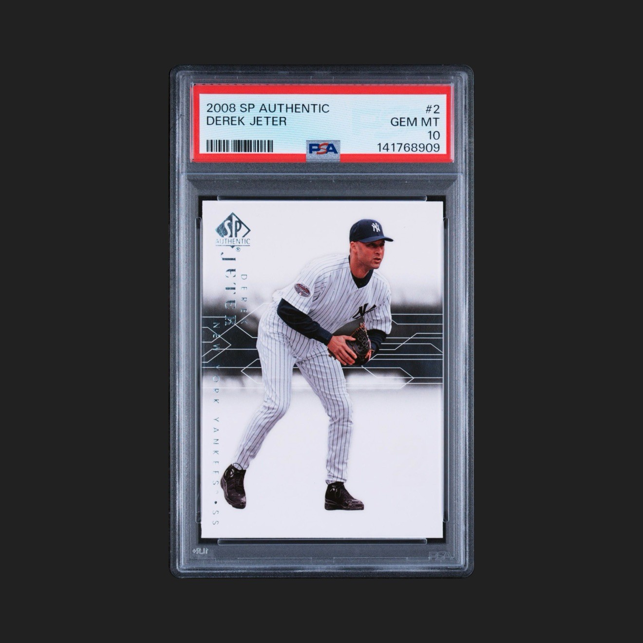 Derek Jeter #2 Baseball Cards 2008 SP Authentic trading card — raw and PSA graded price guide
