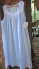 nwt Eileen west women's xl 100% woven cotton nightgown long length soft blue — photo 3