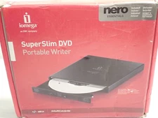 Iomega SuperSlim USB 2.0 8x DVD Drive Portable Writter Black Color PC & Mac NEW