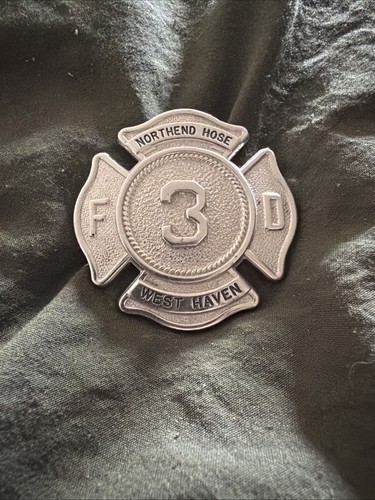 Defunct North End Hose Fire Fighter Badge, West Haven Connecticut