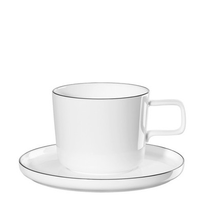ASA Selection oco & oco ligne noire Kaffeetasse mit Unterteller, ligne noire