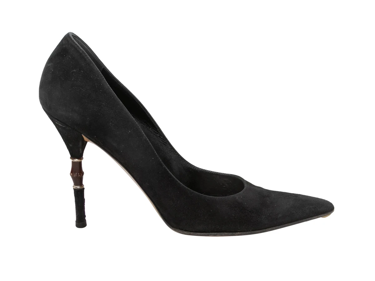 Gucci バンブー装飾 ハイヒールミュール　サイズ34.5 Gucci Black Bamboo In Women's Heels for sale | eBay