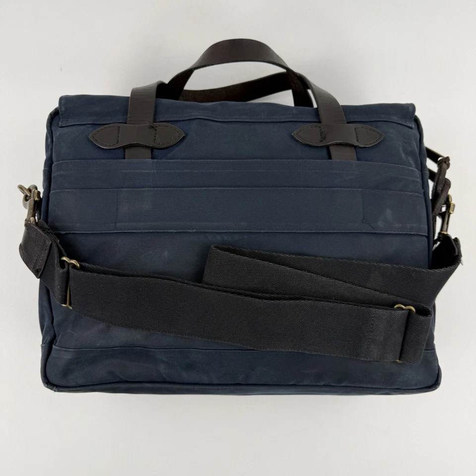 Maletín Filson 24 horas de tela de hojalata azul marino | Raro hecho en EE. UU. Foto 3 de 4