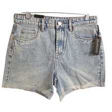 BlankNYC The Perry Mom Shorts High Rise Light Wash Denim 27 Party Everyday NWT