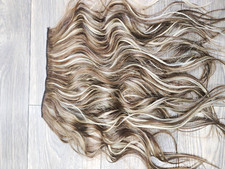 Clip-In One-Piece Wavy Synthetic Hair Extension 20in Ash Blond/Ash Brown