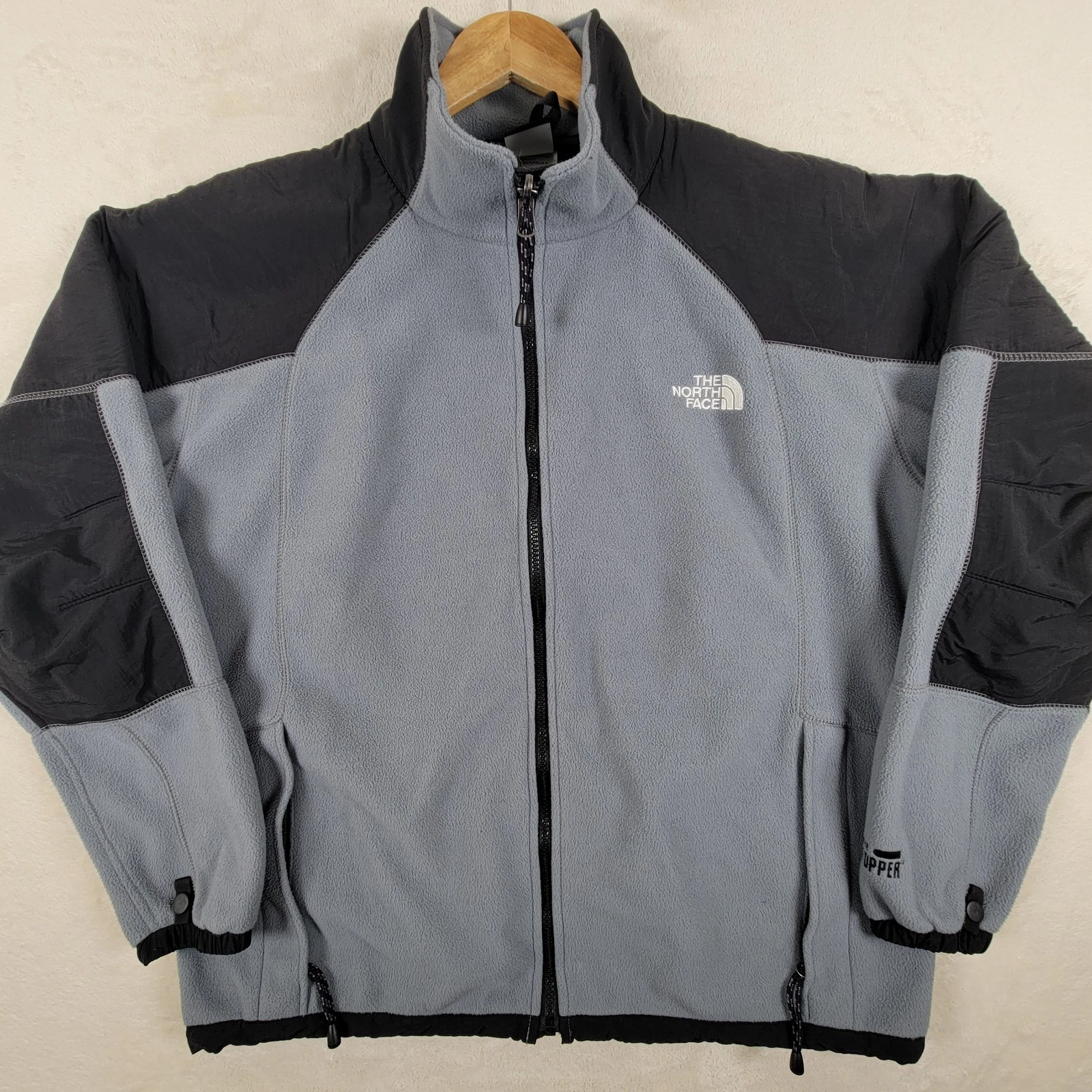 Vintage North Face Goretex Windstopper Fleece Jacket Size L Coat Blue