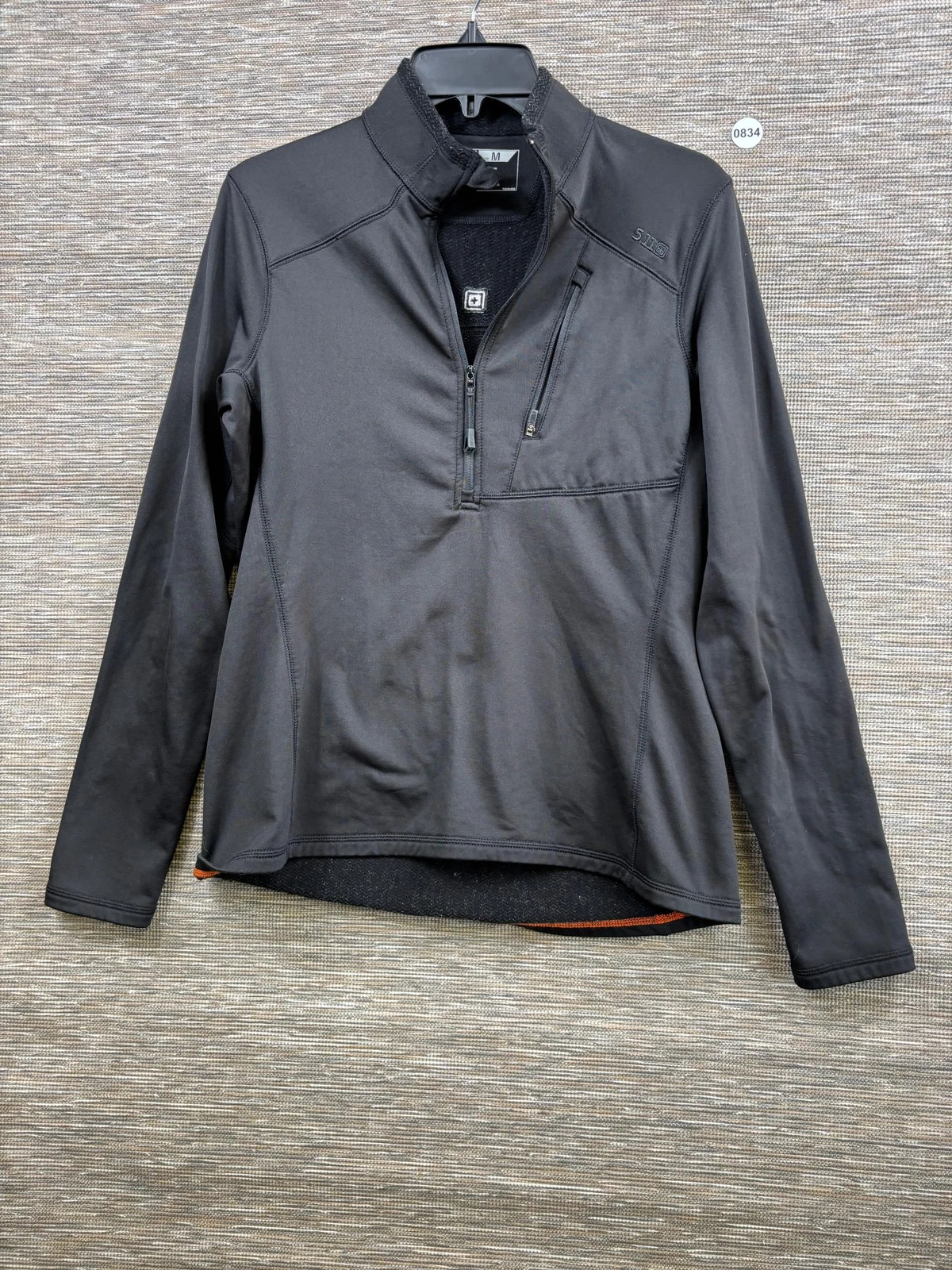 5.11 Tactical Pullover Mens Medium Black 1/4 Zip Thermal Long Sleeve 62005