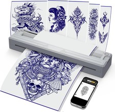 New Tattoo Stencil Printer Wireless Bluetooth Thermal Kit W/ 10 Transfer Papers