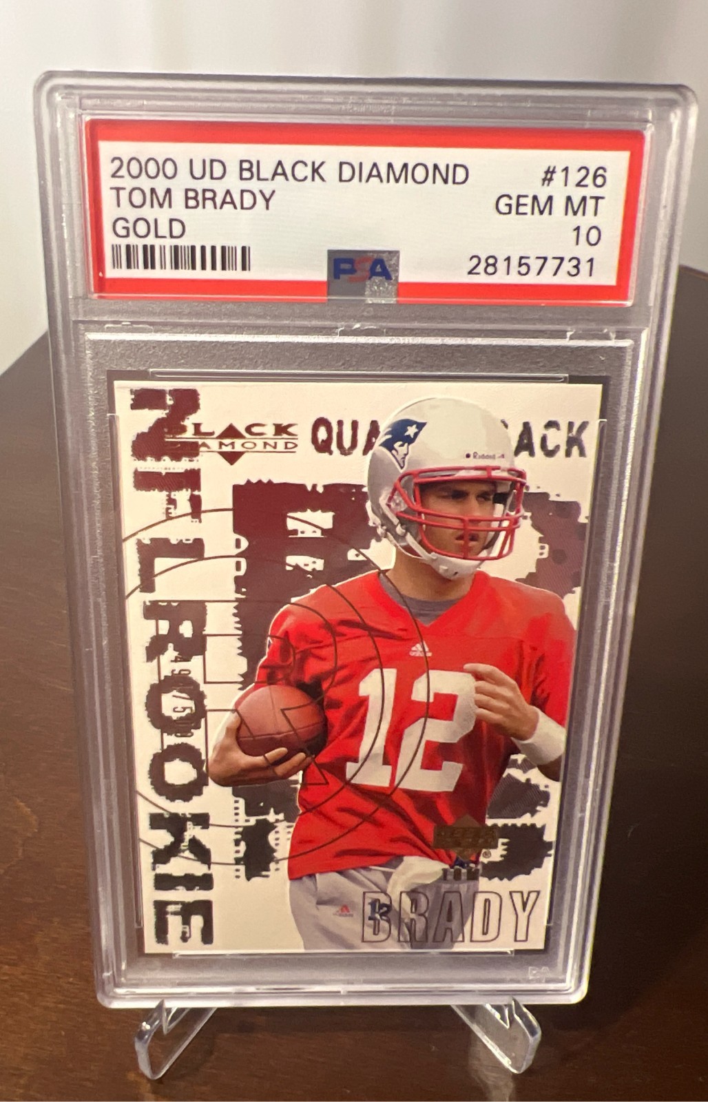 Tom Brady Upper Deck Black Diamond #126 Gold