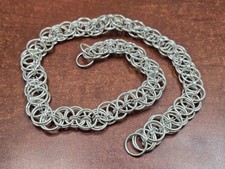 SILVER PLATED METAL JUMP RING STRING STRAND CHAIN 20"