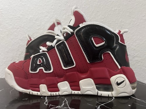 Kids Nike Air More Uptempo Varsity Red Chicago Bulls Size- 1.5 Youth - Picture 10 of 11