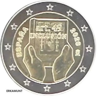 5x2 euro gedenkmünze Spanien 2026 "art. 49 INCLUSION"