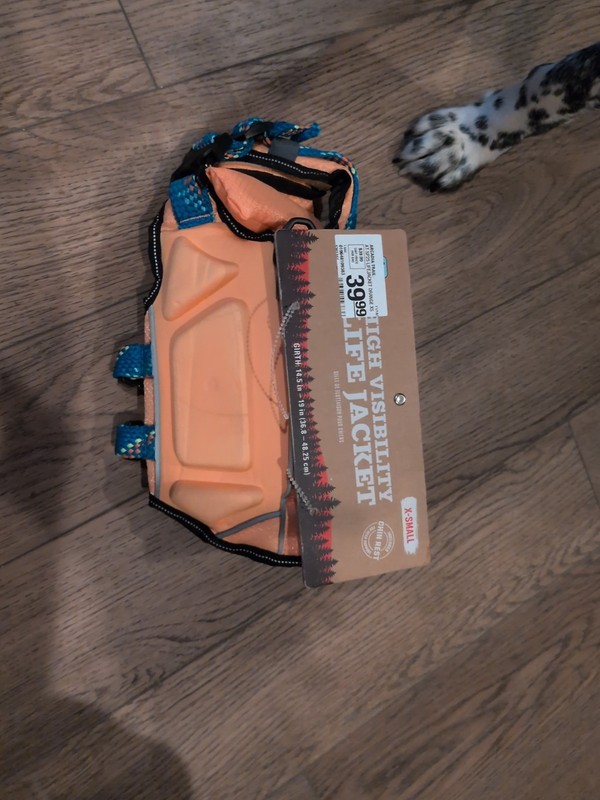 NWT Arcadia Trail High Visibility Dog Life Jacket Extra Small Orange