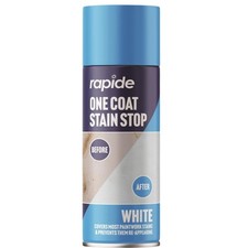 1X - White Stain Stop Spray 400ml One Coat Blocker Damp Stain Block Mould Paint