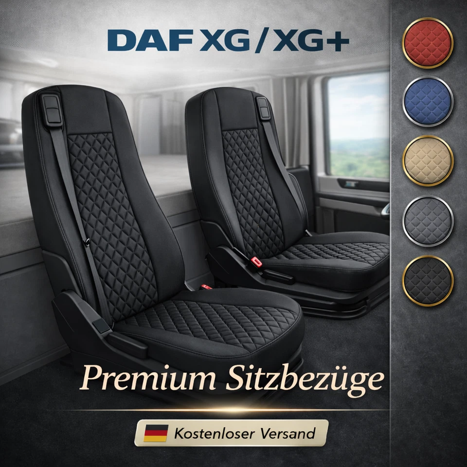 Housses siège camion 1+1 pour DAF XG XG+ protection combinaison de couleurs - Photo 1/1