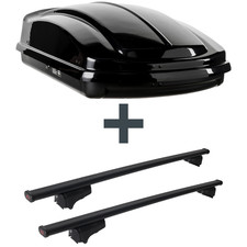 Dachbox LEVUP Space 330 + Dachträger G3 Clop für VW Sharan Typ 7N NEU Set