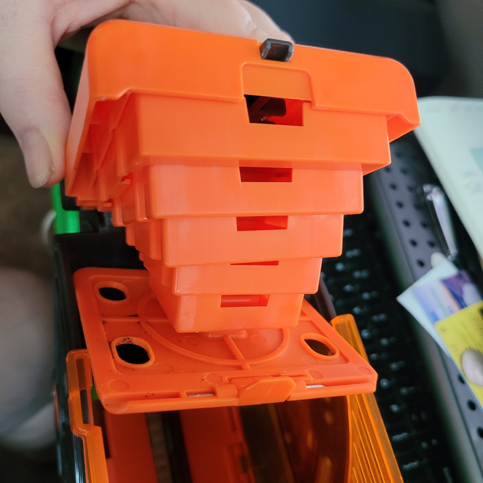 Adventure Force Commandfire Motorized Full-Auto Dart Hopper Green Orange HTF