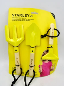 STANLEY Jr. Kid's Garden Tool Set - Yellow - 3 pcs - NEW