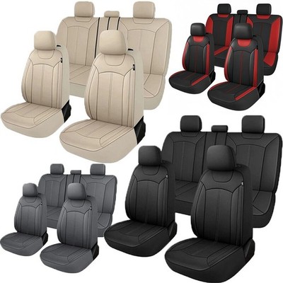 Leather Car Seat Covers For Honda Full Set 5-Seats Front Rear Cushion Protectors