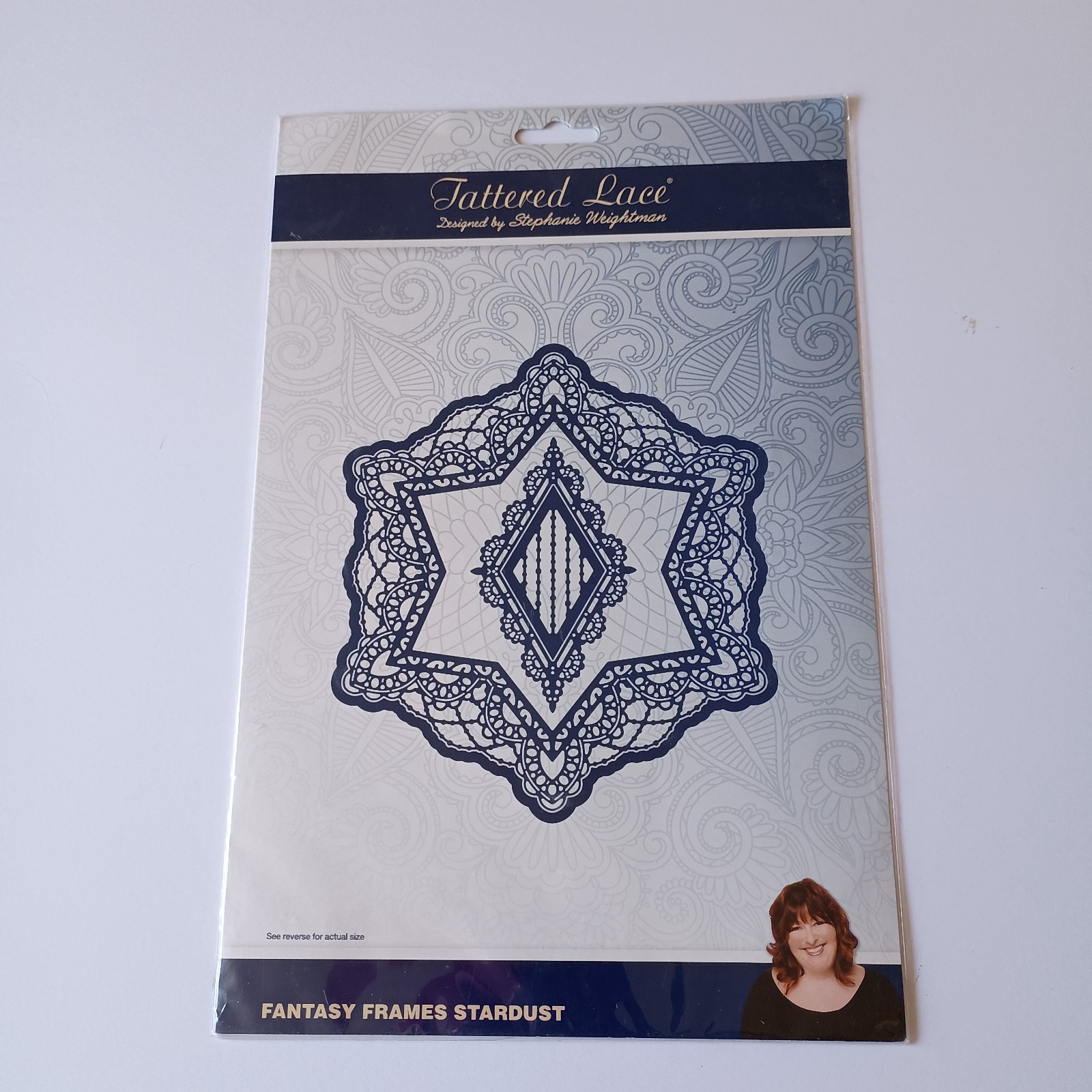 Tattered Lace Die Set Fantasy Frames Stardust Beaded Chain Panel Dies Rare