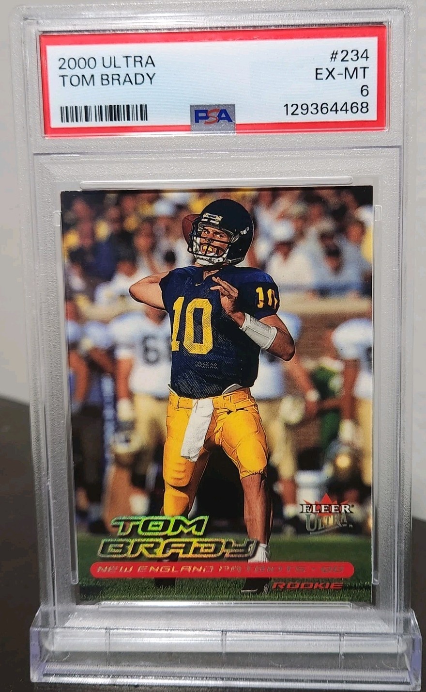 2000 Fleer Ultra Tom Brady Rookie Card #234 PSA 6 New England Patriots GOAT RC