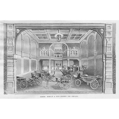 Morgan & Co Coachbuilders Exhibit at the Chicago Exhibition - Antique Print 1893