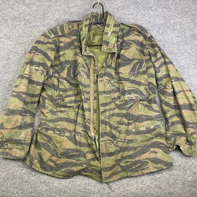 Golden Mfg Co Tiger Stripe Camo M65 Field Coat Jacket Large