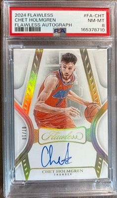 2024-25 Panini Flawless Basketball Chet Holmgren Gold Auto 07/10 #FA-CHT