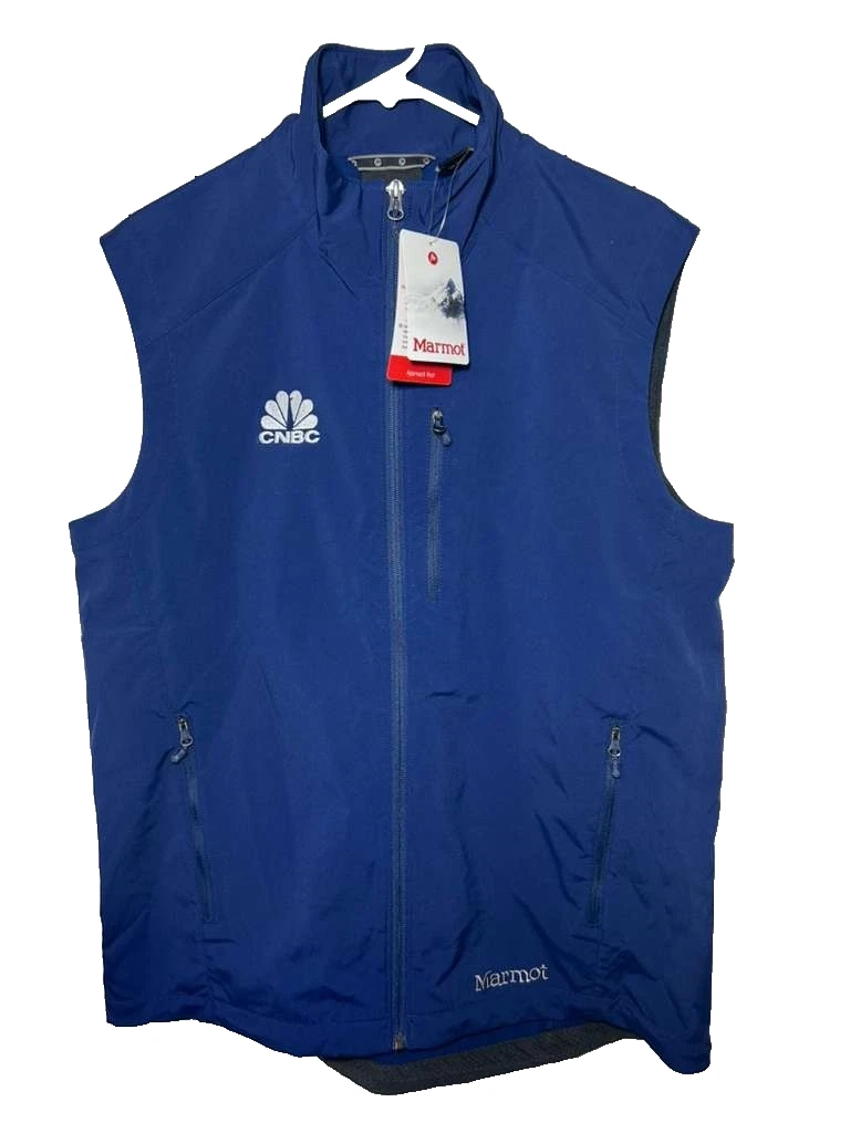 Marmot Full Zip Approach Vest Men's Large Blue CNBC Hiking Outdoor New