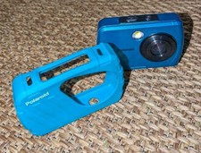 Teal Polaroid IS048 3M Digital Waterproof Camera Tested Outdoor Action With Case