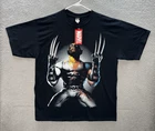 Vintage Marvel Shirt Mens XL Black Crewneck Wolverine Logan X Men Grunge Y2K