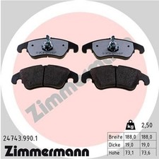 ZIMMERMANN BREMSBELÄGE AUDI A6 4G2 4GC 4G5 4GD 4GH 4GJ A7 4GA 4GF Q5 8RB