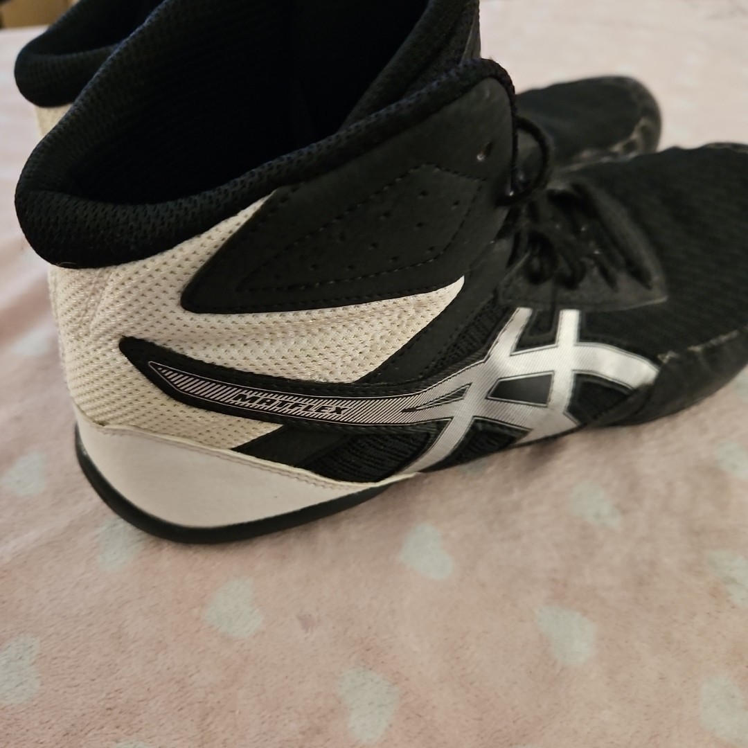 ASICS MEN'S MATFLEX 7 WRESTLING SHOES BLACK WHITE SIZE 9 thumbnail 4
