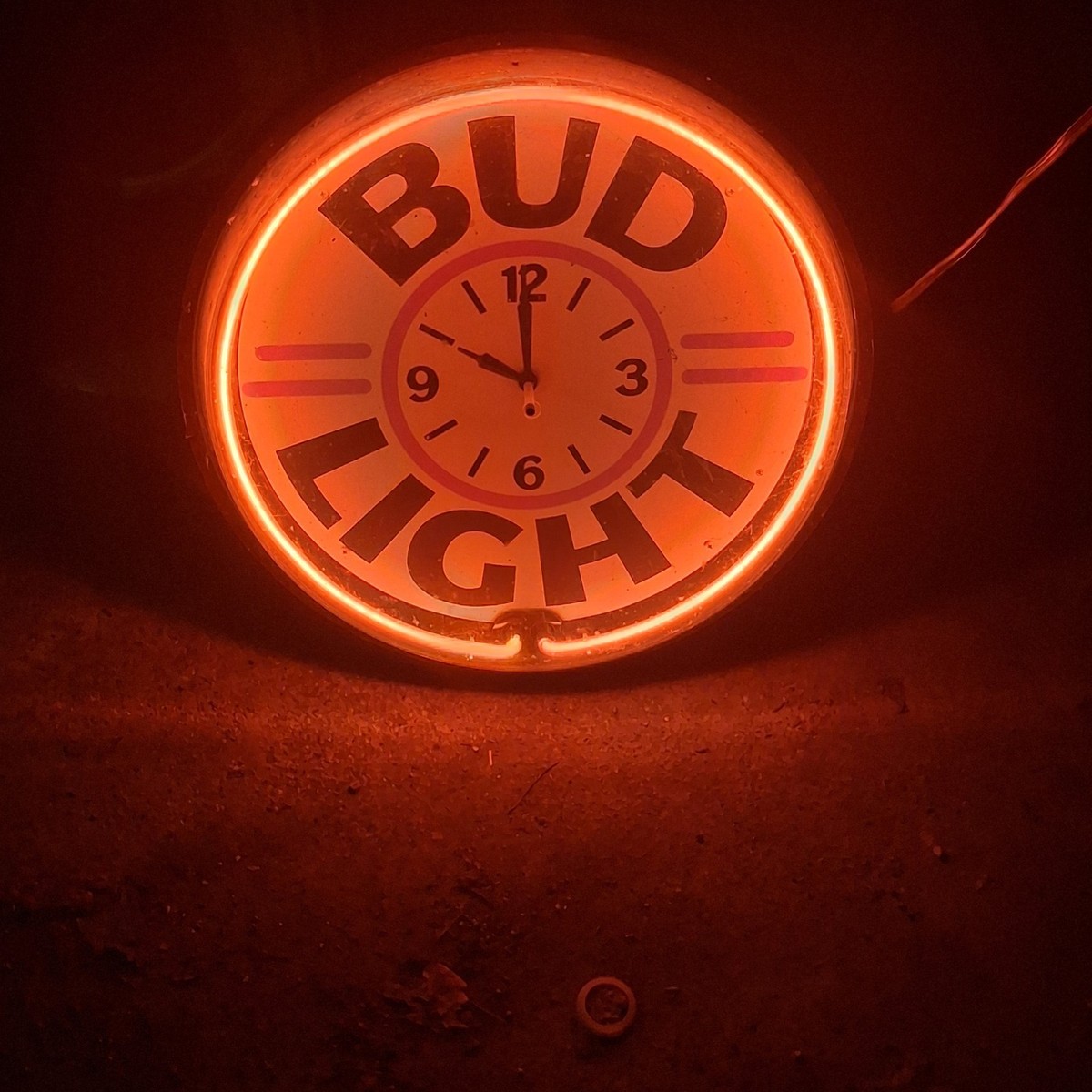 ★新品★ バドワイザー 掛け時計 1960年 デッドストック Bud Light Vintage BUD LIGHT Budweiser Neon 19.5
