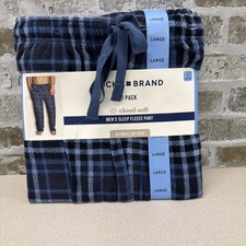 Lucky Brand Cloud Soft Men's Large Sleep Fleece Pant, Button Fly, Side Pockets