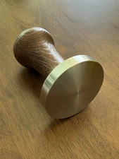 Motta Pressino espresso tamper 58 brown wood handle