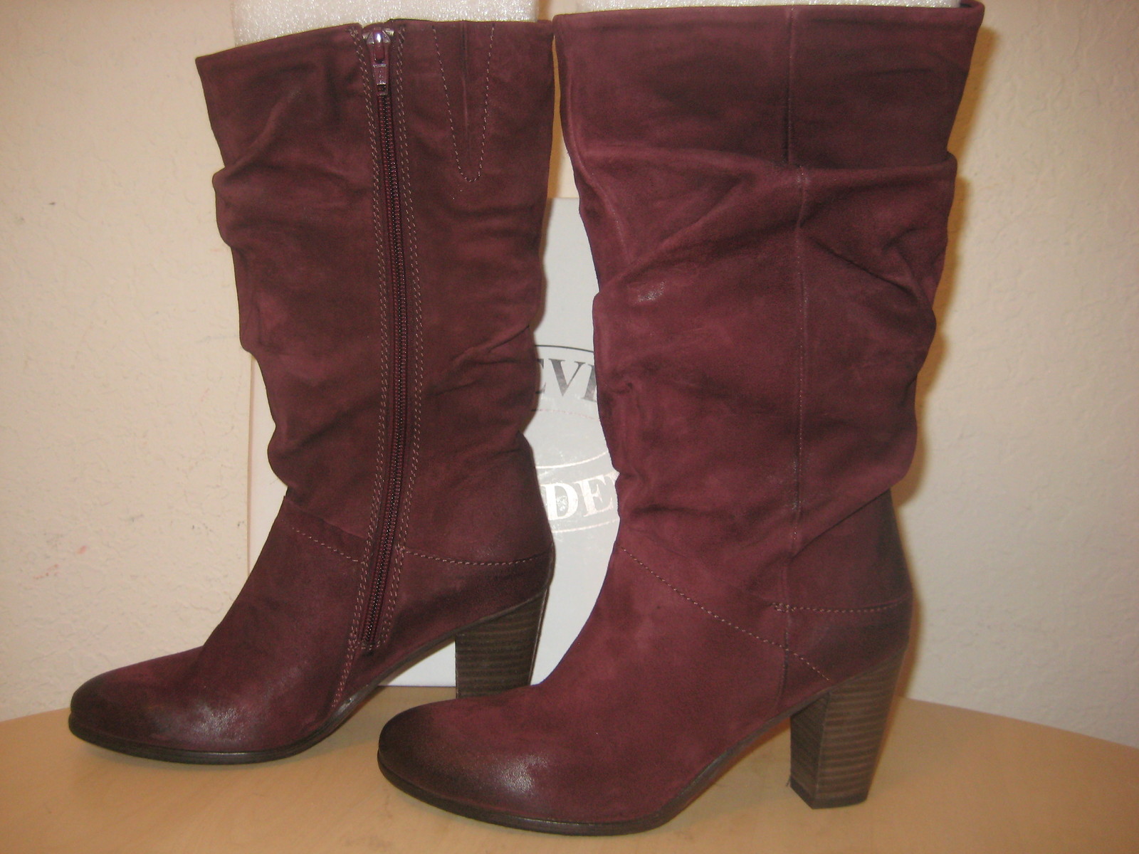burgundy calf boots