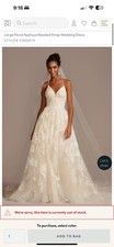 Oleg Cassini Floral Lace Wedding Dress Size 6
