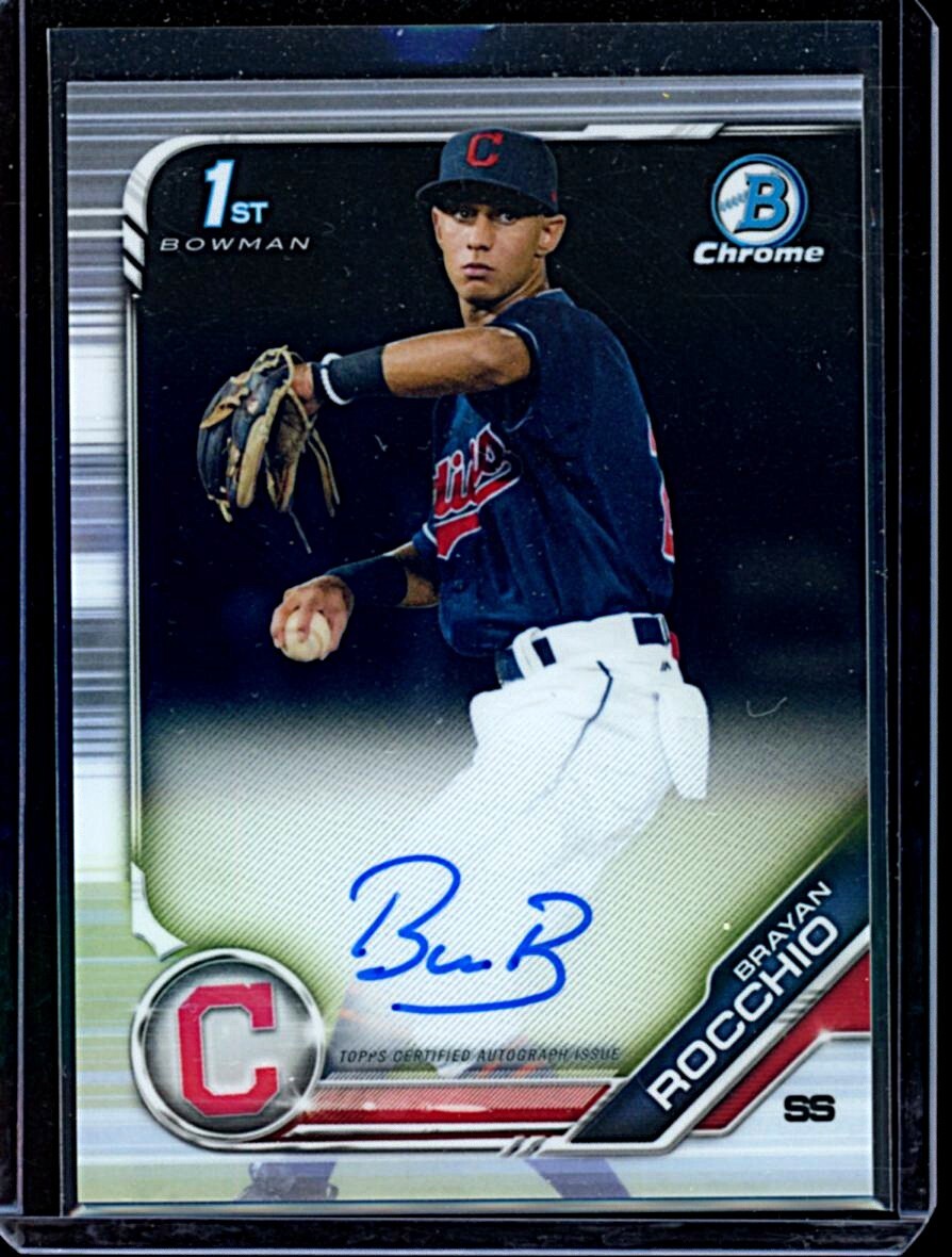 2019 Bowman Chrome #CPABR Brayan Rocchio Autograph Rookie