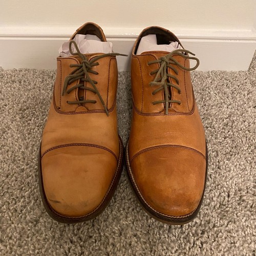 Cole Haan Williams Cap Toe Oxford Size 9.5 Brown Leather Mens Dress Shoe  - Picture 5 of 7