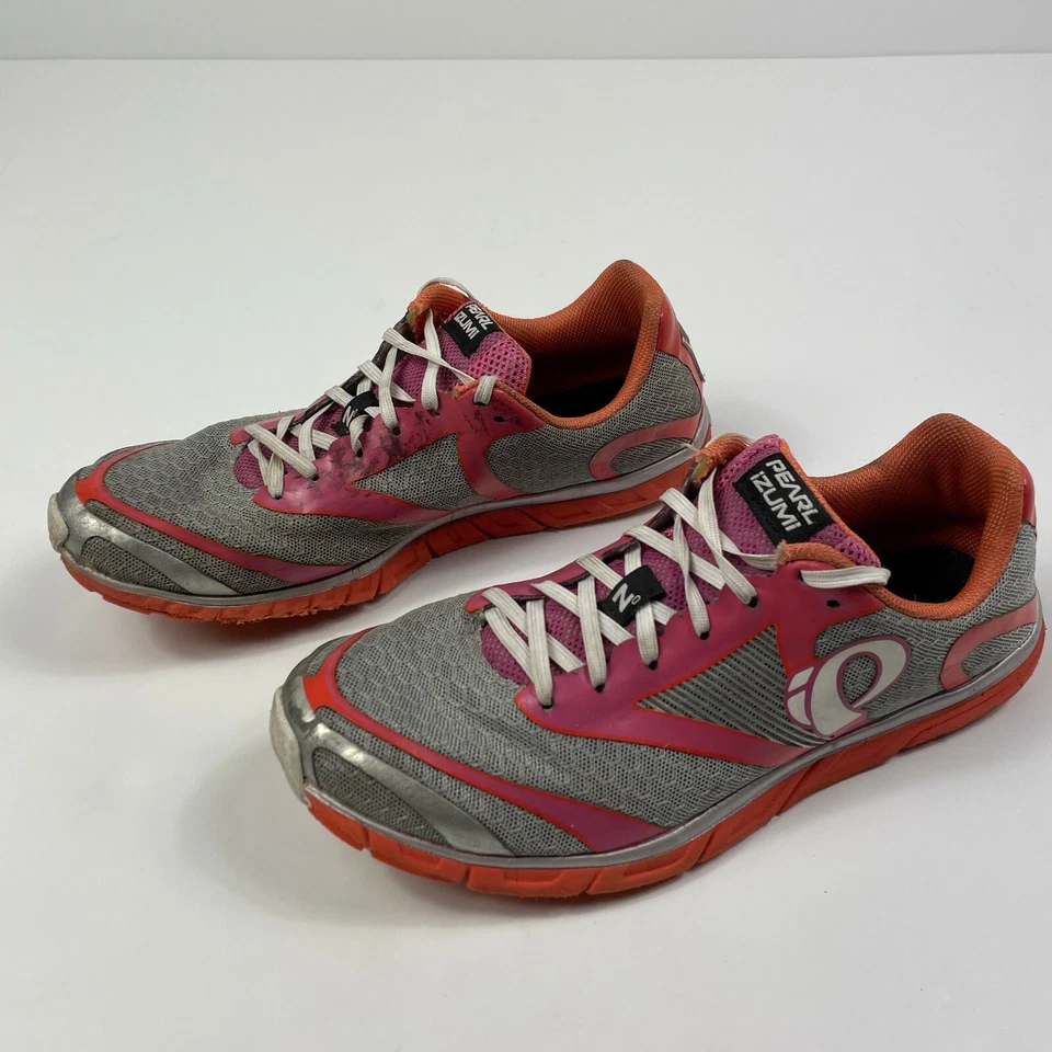 Pearl iZumi Zapatos para Correr Para Mujer Talla 9 Trail Aire Libre Senderismo Tenis Gris Rosa Foto 3 de 4