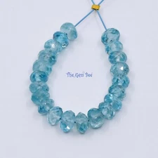 4mm Rare Blue Zircon Faceted Rondelle Beads (20)