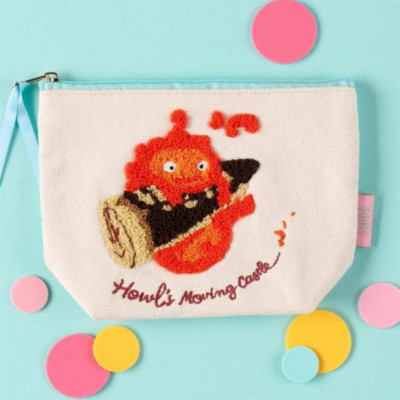 Howl's Moving Castle Calcifer Embroidery Pouch Away Calcifer