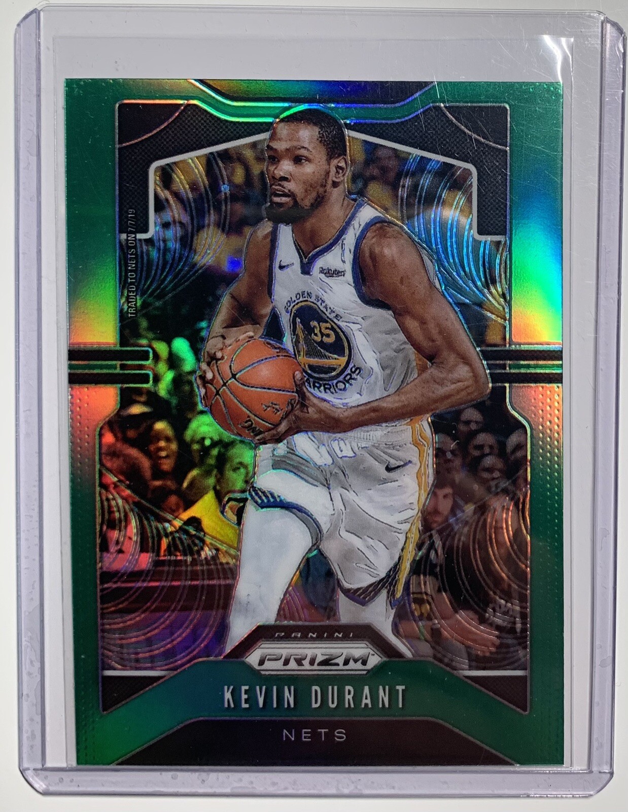 2019-20 Panini Basketball Kevin Durant Green Prizm Card #210 Brooklyn Nets